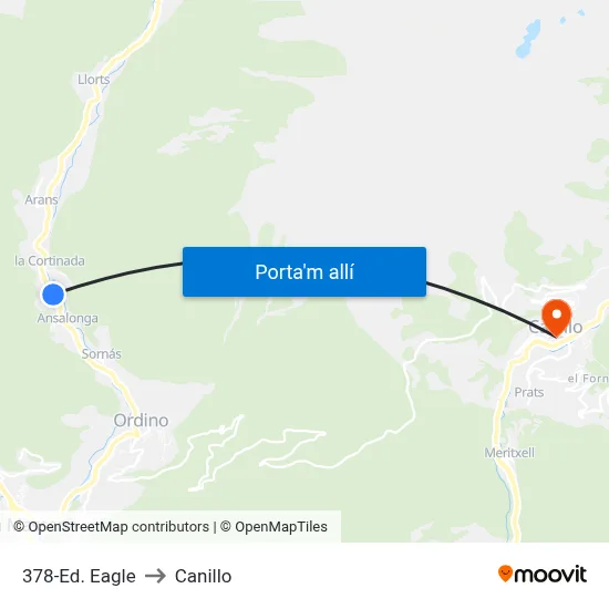 378-Ed. Eagle to Canillo map