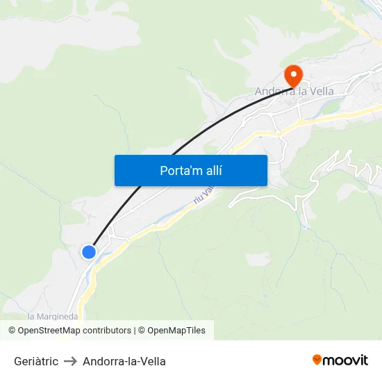 Geriàtric to Andorra-la-Vella map