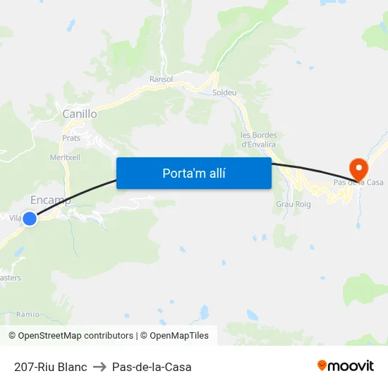 207-Riu Blanc to Pas-de-la-Casa map