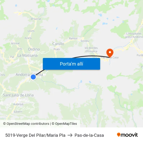 5019-Verge Del Pilar/Maria Pla to Pas-de-la-Casa map