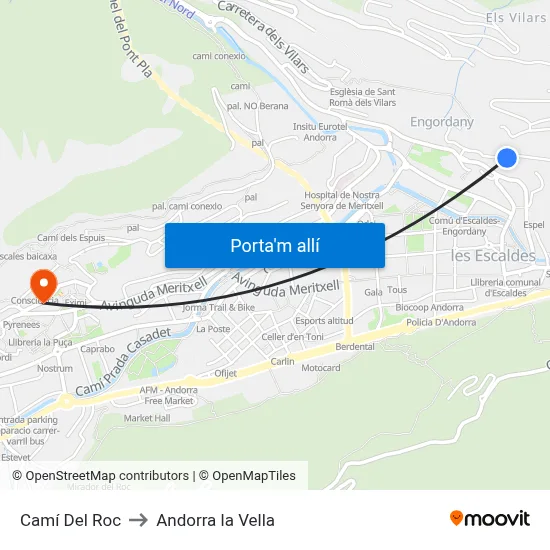Camí Del Roc to Andorra la Vella map