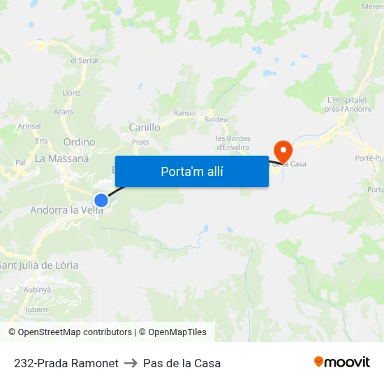 232-Prada Ramonet to Pas de la Casa map