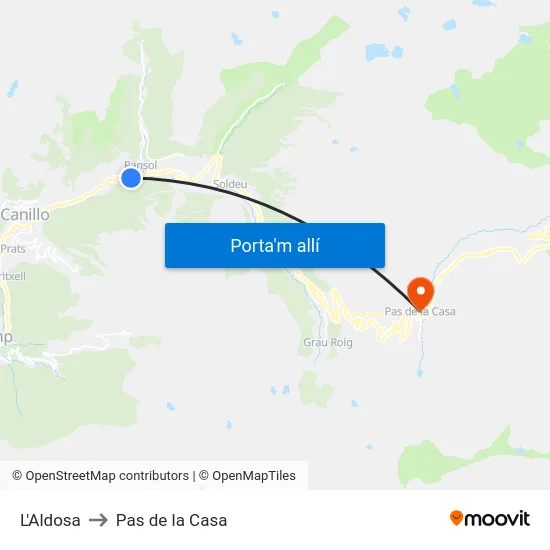 134-L'Aldosa to Pas de la Casa map