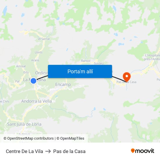 Centre De La Vila to Pas de la Casa map