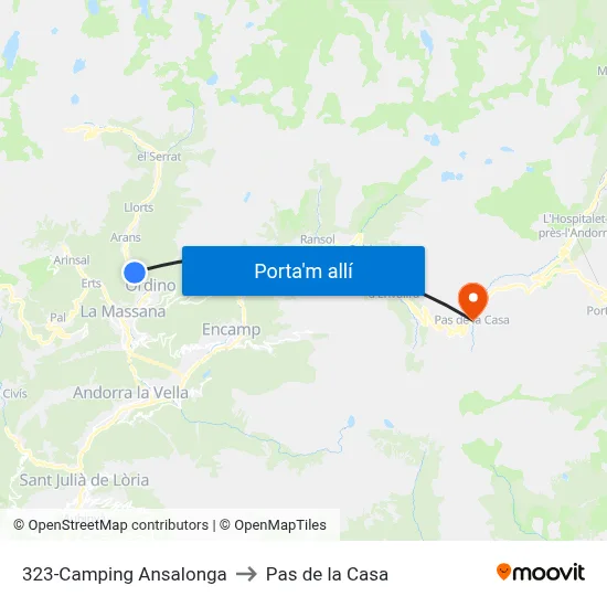 323-Camping Ansalonga to Pas de la Casa map