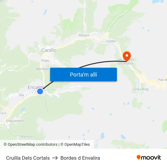 259-Cruïlla Dels Cortals to Bordes d Envalira map