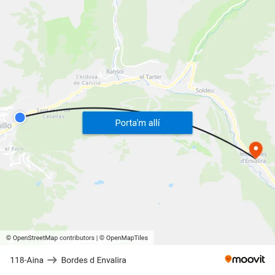 118-Aina to Bordes d Envalira map