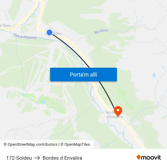 172-Soldeu to Bordes d Envalira map