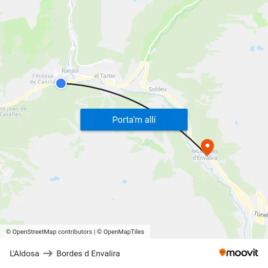 134-L'Aldosa to Bordes d Envalira map