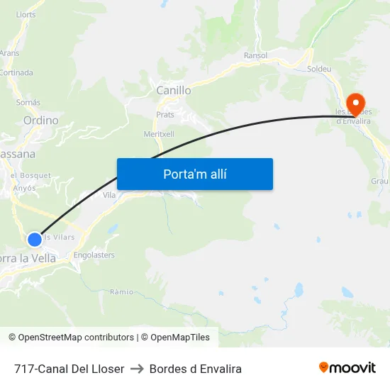 717-Canal Del Lloser to Bordes d Envalira map