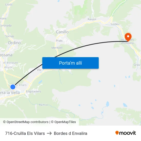 716-Cruïlla Els Vilars to Bordes d Envalira map