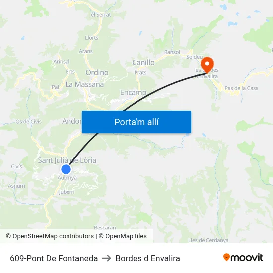 609-Pont De Fontaneda to Bordes d Envalira map