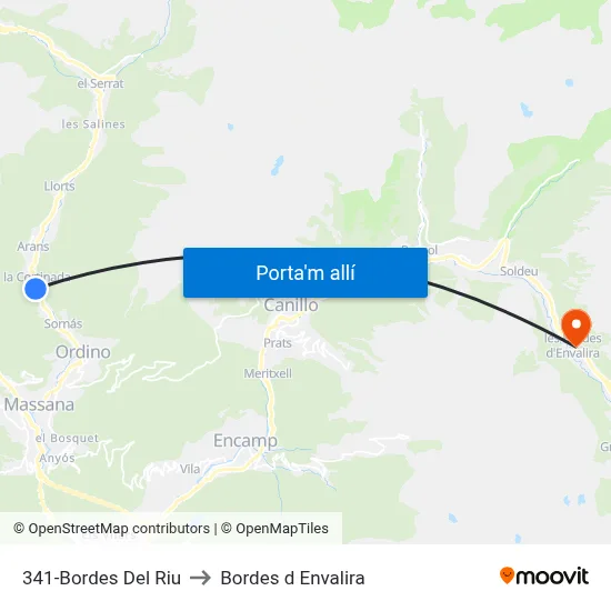 341-Bordes Del Riu to Bordes d Envalira map