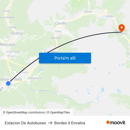 5555-Estació Nacional to Bordes d Envalira map