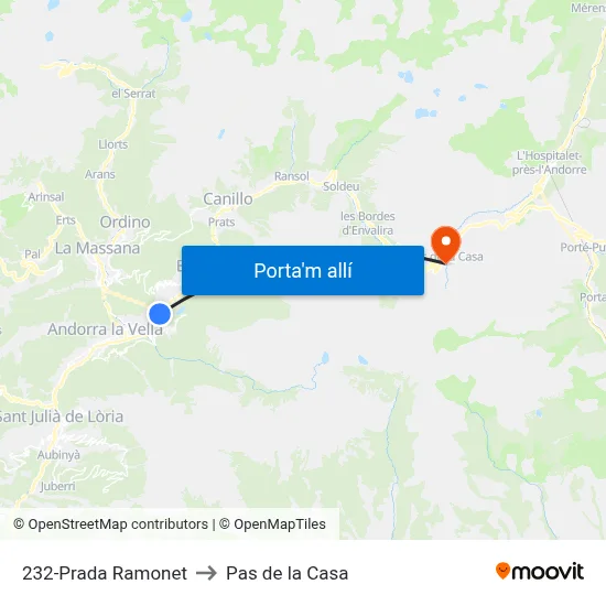 232-Prada Ramonet to Pas de la Casa map