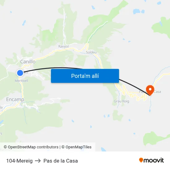 104-Mereig to Pas de la Casa map