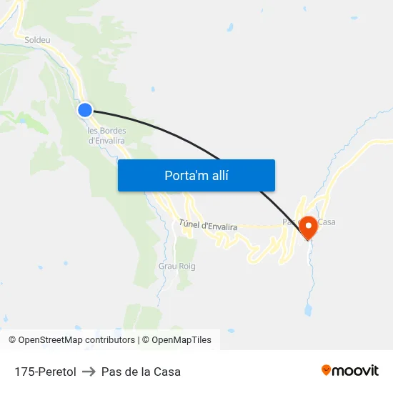 175-Peretol to Pas de la Casa map