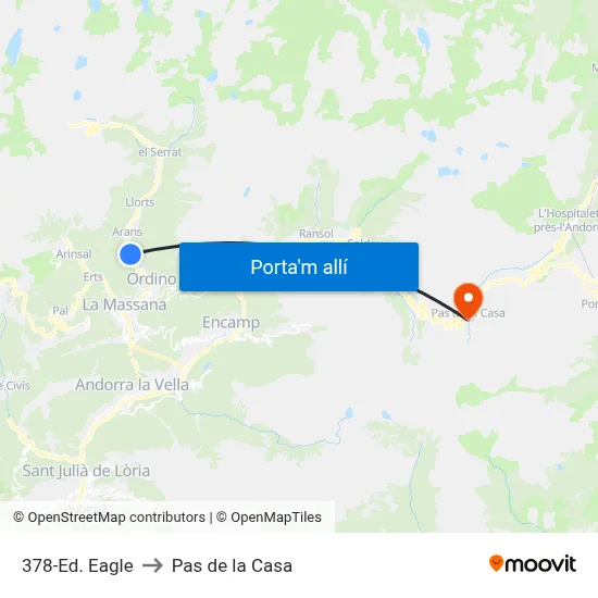 378-Ed. Eagle to Pas de la Casa map