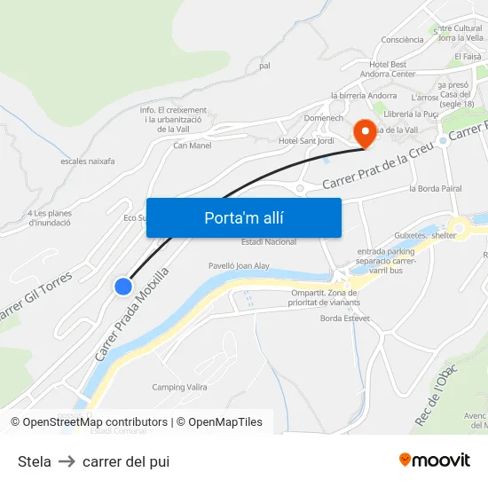 Stela to carrer del pui map