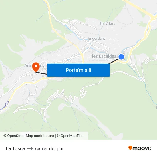 741-La Tosca to carrer del pui map