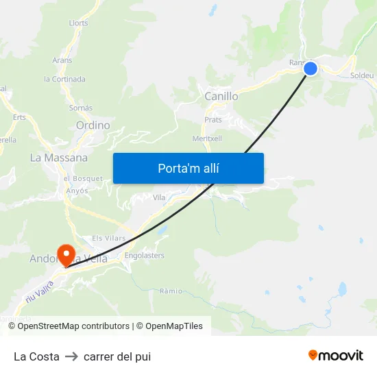 143-La Costa to carrer del pui map