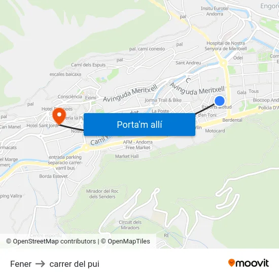 5018-Fener to carrer del pui map