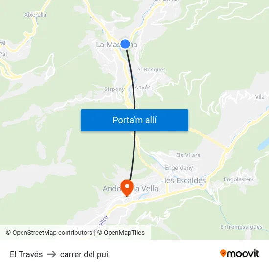 El Través to carrer del pui map