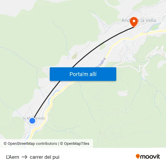 L'Aern to carrer del pui map