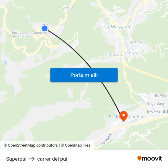 Superpal to carrer del pui map