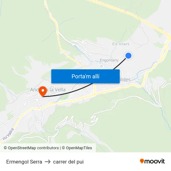 Ermengol Serra to carrer del pui map