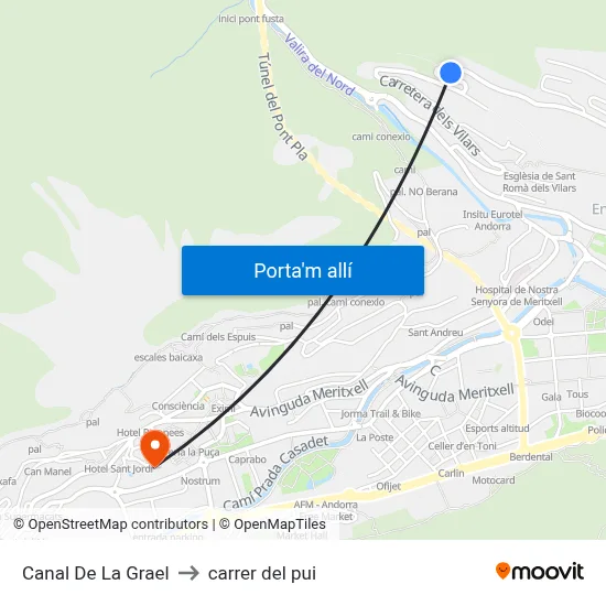 Canal De La Grael to carrer del pui map