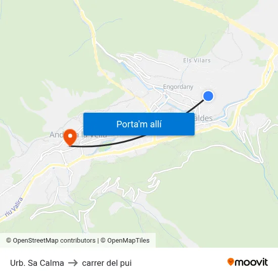 Urb. Sa Calma to carrer del pui map