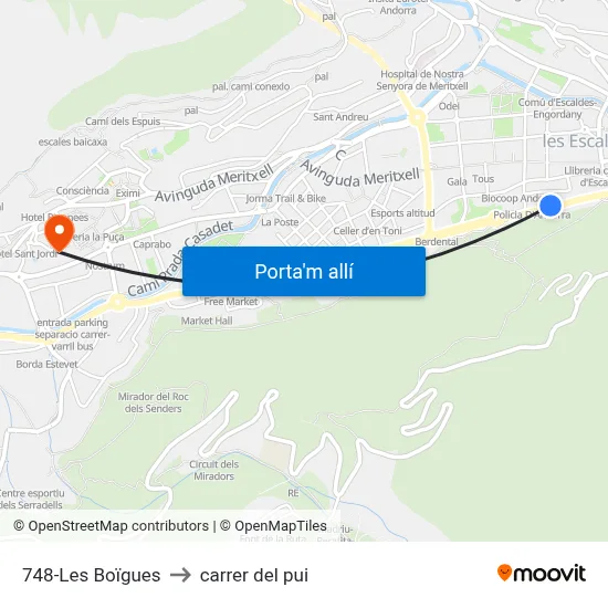 748-Les Boïgues to carrer del pui map