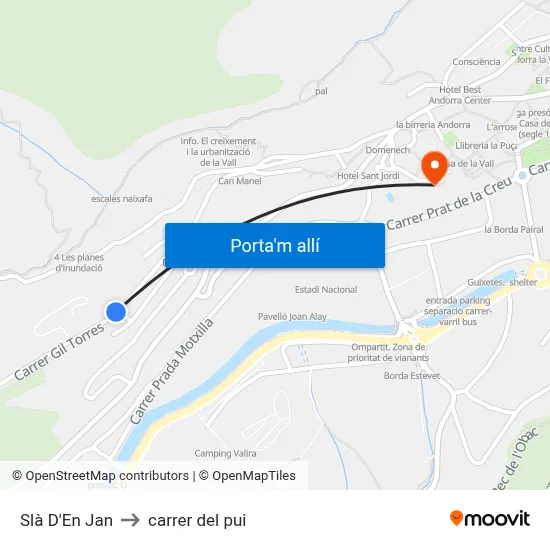 Slà D'En Jan to carrer del pui map