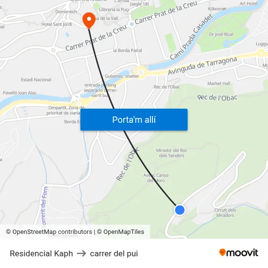Residencial Kaph to carrer del pui map