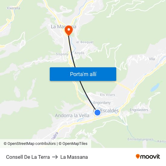 Consell De La Terra to La Massana map