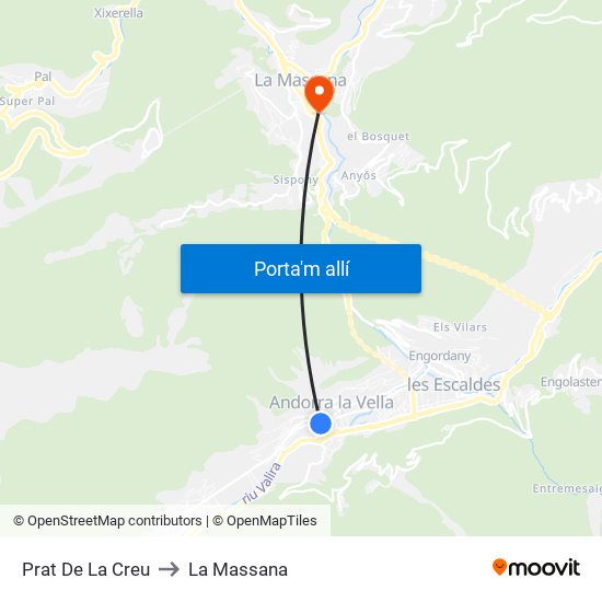 Prat De La Creu to La Massana map