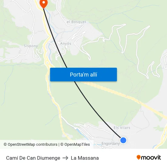 Camí De Can Diumenge to La Massana map