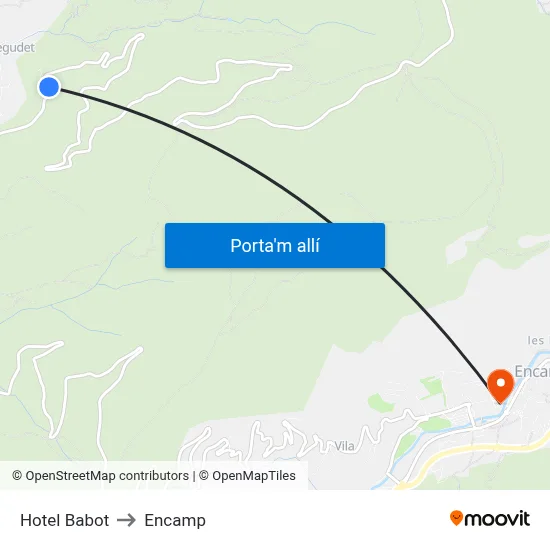 Hotel Babot to Encamp map