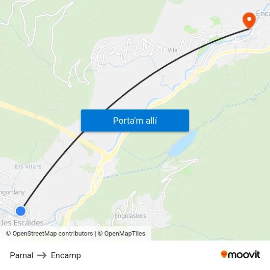735-Parnal to Encamp map
