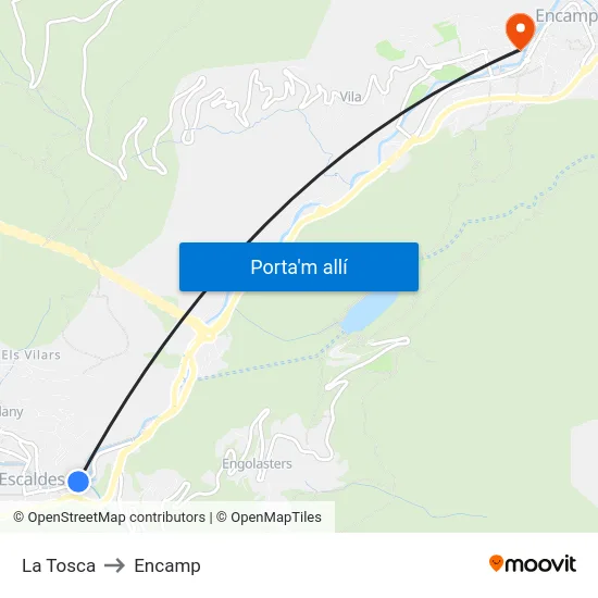 740-La Tosca to Encamp map