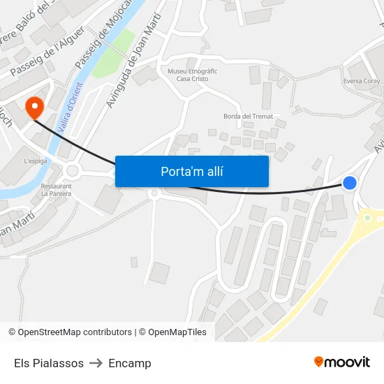 215-Els Pialassos to Encamp map