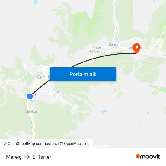 104-Mereig to El Tarter map