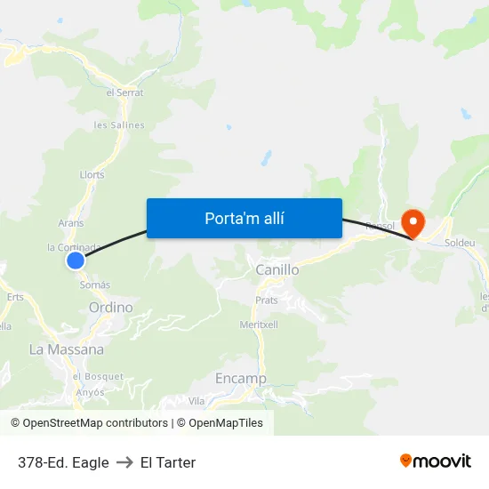 378-Ed. Eagle to El Tarter map