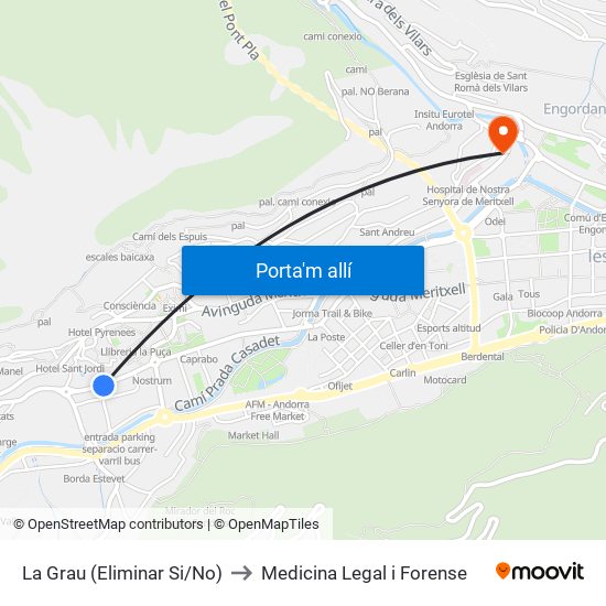 La Grau (Eliminar Si/No) to Medicina Legal i Forense map