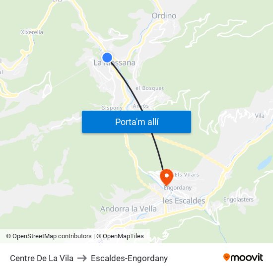 Centre De La Vila to Escaldes-Engordany map