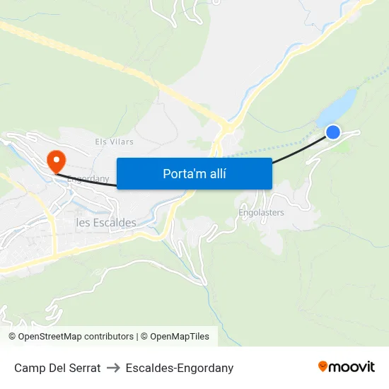 Camp Del Serrat to Escaldes-Engordany map