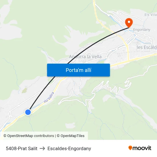 5408-Prat Salit to Escaldes-Engordany map