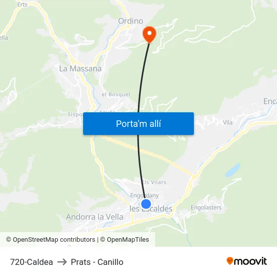 720-Caldea to Prats - Canillo map