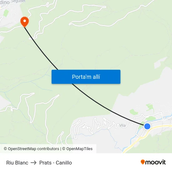 207-Riu Blanc to Prats - Canillo map